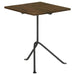 Heitor - Square Accent Table With Tripod Legs - Dark Brown And Gunmetal - Simple Home Plus