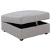 Cambria - Upholstered Square Storage Ottoman - Gray - Simple Home Plus