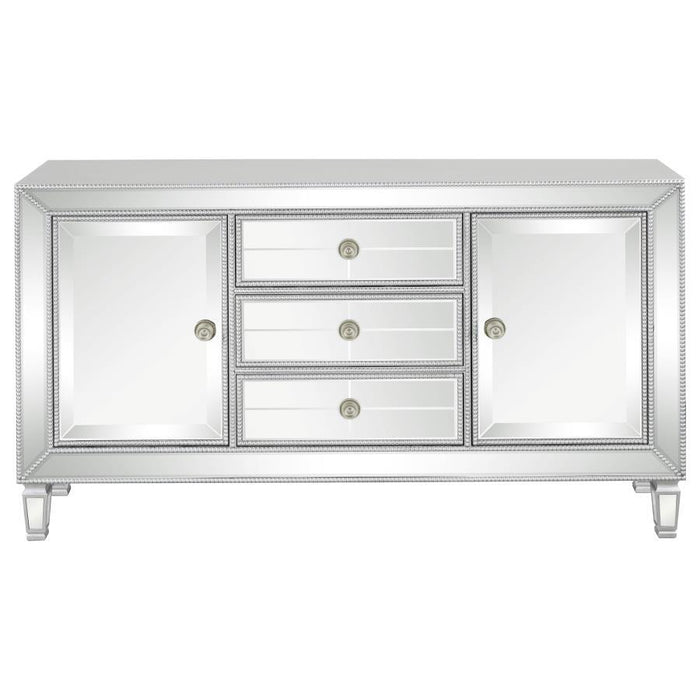 Leticia - 3-Drawer Accent Cabinet - Silver - Simple Home Plus