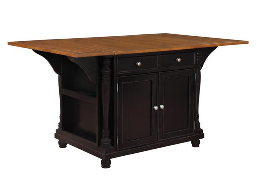 Slater - 2-Drawer Kitchen Island With Drop Leaves - Simple Home Plus