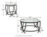 Tarrin - Black - Occasional Table Set (Set of 3) - Simple Home Plus