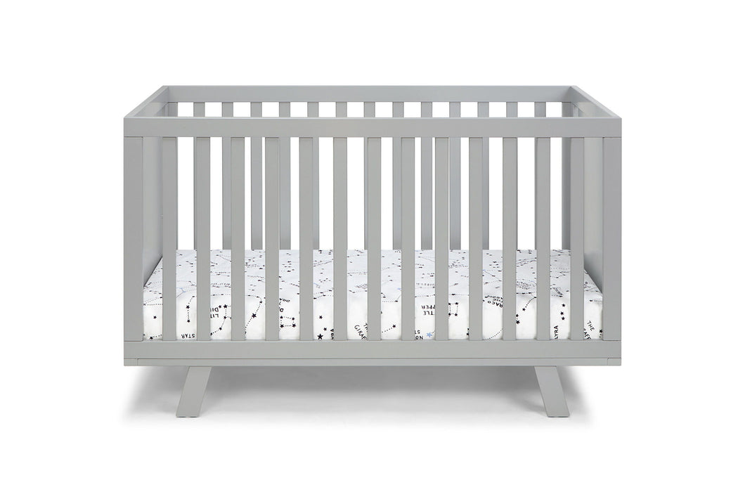 Solid And Manufactured Wood Standard Three In One Convertible Crib - Light Gray