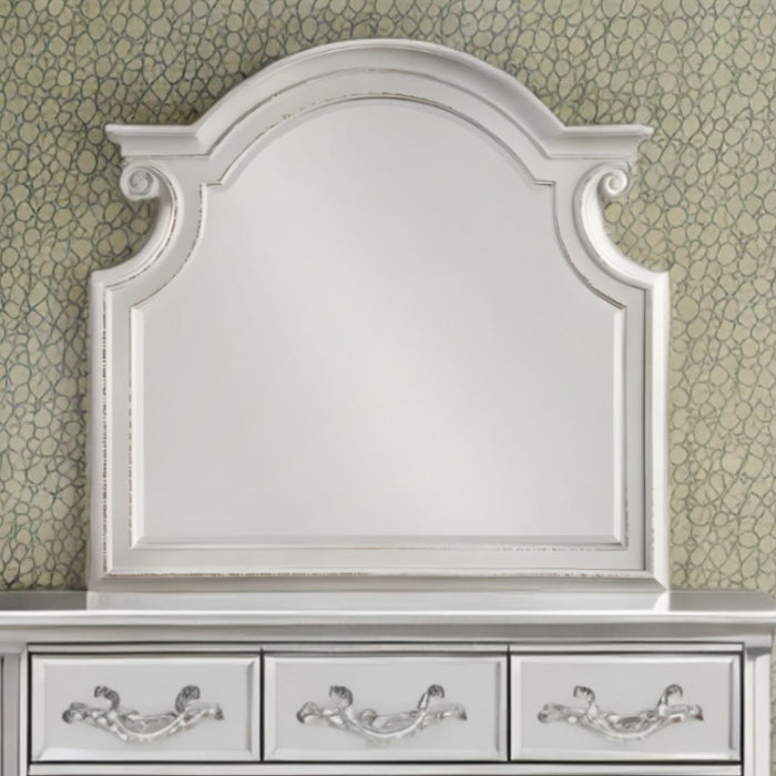 43" Antique Irregular Dresser Mirror - White