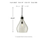 Avalbane - Clear / Gray - Glass Pendant Light - Simple Home Plus