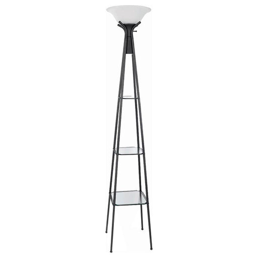 Gianni - Versatile Shelf Tower Floor Lamp - Charcoal Black - Simple Home Plus