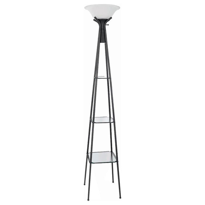 Gianni - Versatile Shelf Tower Floor Lamp - Charcoal Black - Simple Home Plus