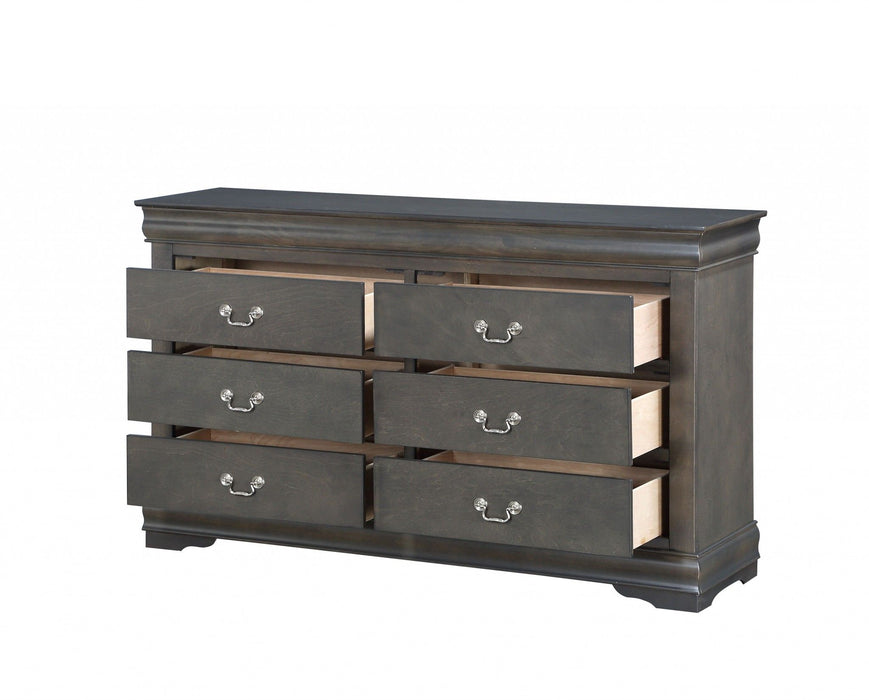 Solid Wood, Double Dresser - Gray