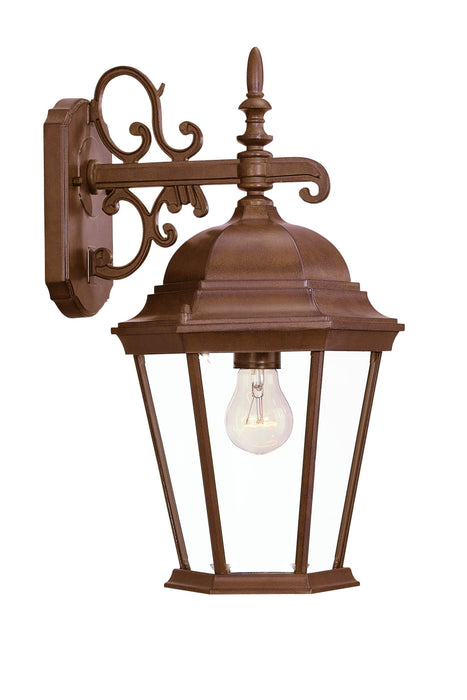 Domed Hanging Lantern Wall Light - Brown