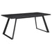 Smith - Rectangle Ceramic Top Dining Table - Black And Gunmetal - Simple Home Plus