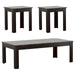 Rhodes - 3 Piece Faux-Marble Top Occasional Table Set - Black - Simple Home Plus