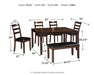 Coviar - Brown - Dining Room Table Set (Set of 6) - Simple Home Plus