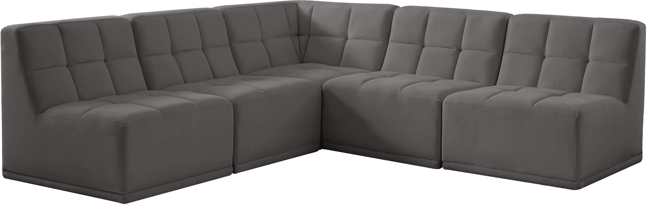 Relax - Modular Sectional 5 Piece - Gray