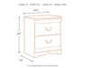 Anarasia - White - Two Drawer Night Stand - Simple Home Plus