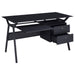 Weaving - 2-Drawer Computer Desk - Black - Simple Home Plus