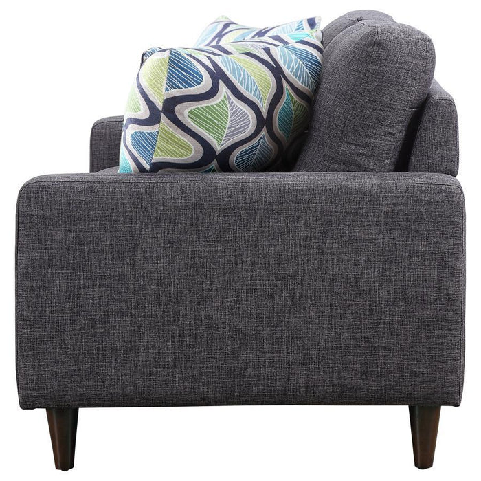 Watsonville - Tufted Back Loveseat - Gray - Simple Home Plus